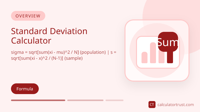 Population vs. Sample Standard Deviation: Standard Deviation Calculator