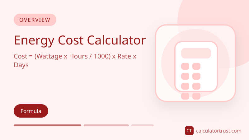 Tips to Reduce Energy Costs: Energy Cost Calculator