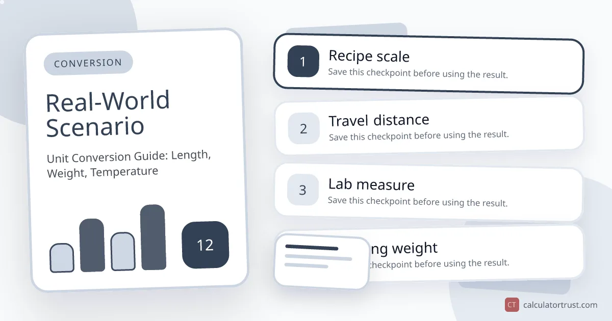 Unit Conversion Guide: Length, Weight, Temperature real-world scenario illustration
